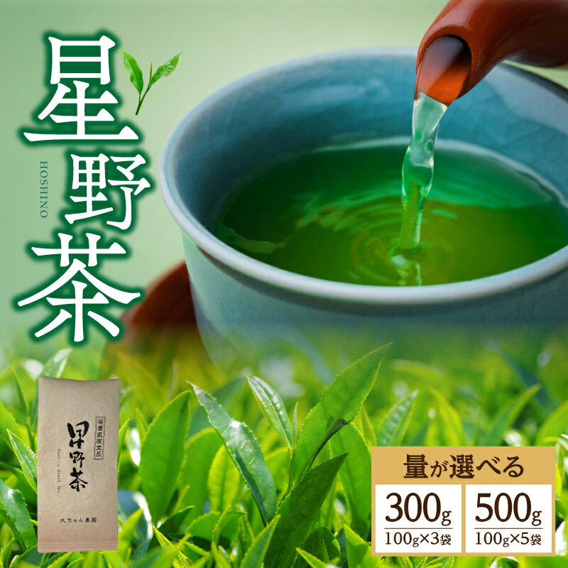 [選べる内容量]星野茶(300g・500g) お茶 緑茶 一番茶 茶葉 かぶせ茶 旨味 甘み 福岡県 八女市 星野村