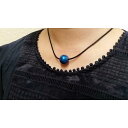 【ふるさと納税】【本漆塗】漆ペンダント18mm(メタリックブルー) アクセサリー ネックレス 装飾品 漆玉 職人技 軽量