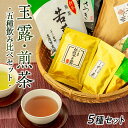 【ふるさと納税】八女茶★玉露・煎茶など5種飲み比べセット 白折 番茶 ほうじ茶 ギフト