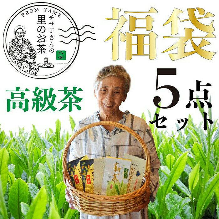 【ふるさと納税】八女茶 福袋人気の深蒸し茶5種類入り 福岡 八女 鵜ノ池製茶 お茶 緑茶 煎茶 自園自製 安心安全 高級のサムネイル
