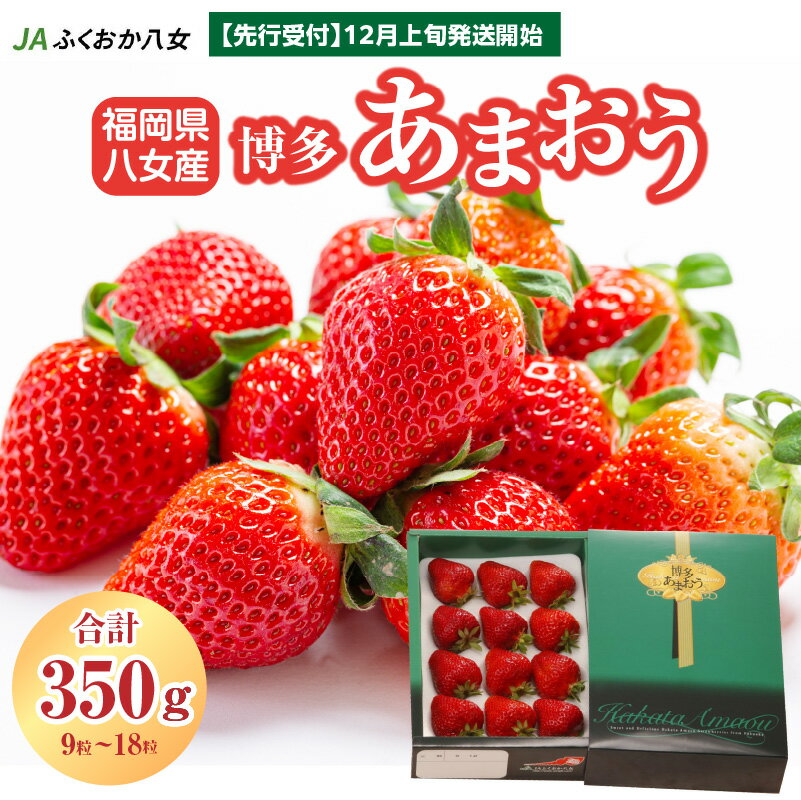 【ふるさと納税】【2024年12月発送開始】博多あまおう350g（化粧箱）｜JAふくおか八女 いちご 苺 イチ...