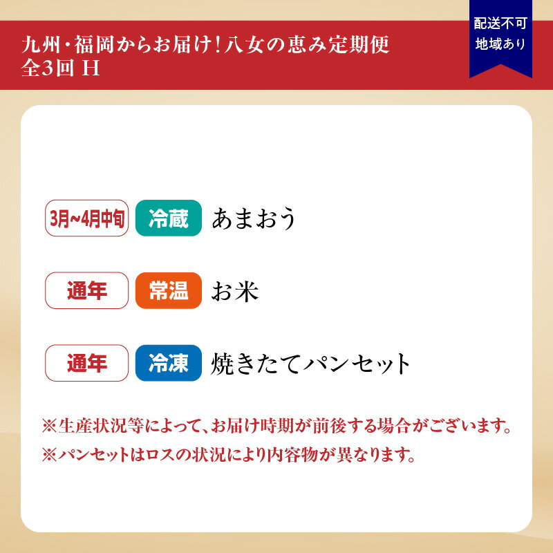 【ふるさと納税】九州・福岡からお届け！八女の恵み定期便【全3回】H