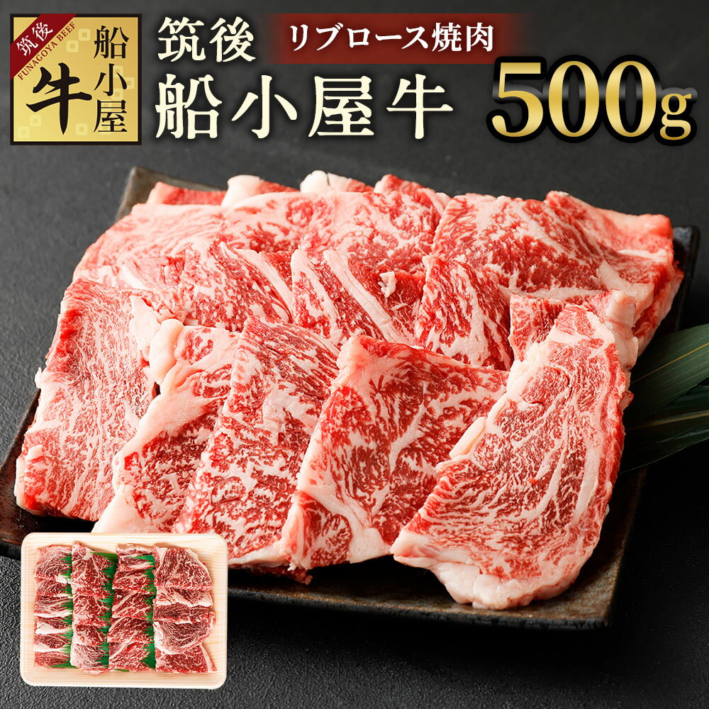 【ふるさと納税】筑後船小屋牛 リブロース焼肉 500g 牛肉