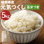 【ふるさと納税】福岡県産 元気つくし 五分づき 5kg お米 九州産 分づき米 5分精米 栽培期間中肥料・農薬・除草剤不使用 送料無料