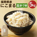 【ふるさと納税】福岡県産 にこまる 五分づき 5kg お米 九州産 五分づき米 五分精米 栽培期間中肥料・農薬・除草剤不使用 送料無料【2025年11月上旬より順次発送予定】
