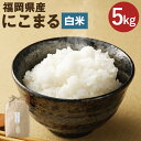 福岡県産 にこまる 白米 5kg お米 九州産 精米 栽培期間中肥料・農薬・除草剤不使用 送料無料