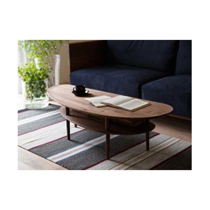 【ふるさと納税】LEGARE Bean Table 126 walnut | 家具 ファニチャー 人気 おすすめ 送料無料