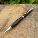 【ふるさと納税】【木製シャープペンシル 0.5mm(黒檀(コクタン)・艶消し仕上げ)2Pice】木製シャープペンシル 木軸シャープペンシル 銘木 プレゼント 贈...