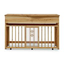 【ふるさと納税】【木製ペットゲージ(大)】大川伝統工芸の組子デザイン 無垢材エリア拡張付き! カメヤ家具工芸 大川家具