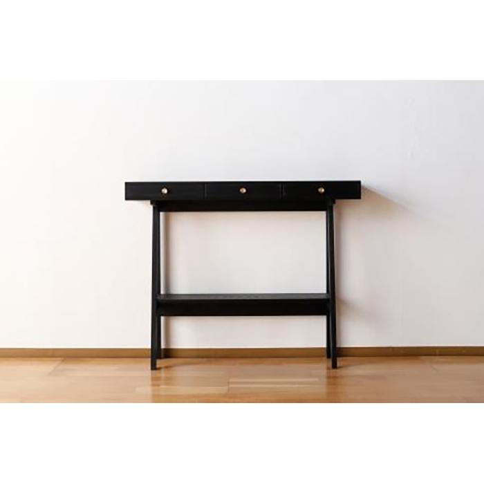 【ふるさと納税】【PAUSE コンソールハイ スミイロ】★コンパクトながらも収納を兼ね備えたコンソールテーブル 日本の伝統色で仕上げた塗装はインテリアのアクセン...