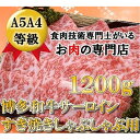 【ふるさと納税】A5A4等級 博多和牛サーロインしゃぶしゃぶ用 600g×2パック 大川市