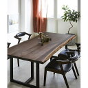 【ふるさと納税】ラミエッジテーブル ウォールナットW2000(WN無垢椅子・脚セット)【関家具】 | ダイニングテーブルセット 椅子 4脚 セット ダイニングテ...