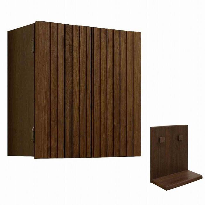 【ふるさと納税】壁掛け仏壇 仏壇 モダン仏壇 現代仏壇「Slit-スリット-専用台セット」ウォールナット材 国産 日本製 大川家具【丸田木工】 | 家具 ファニ...