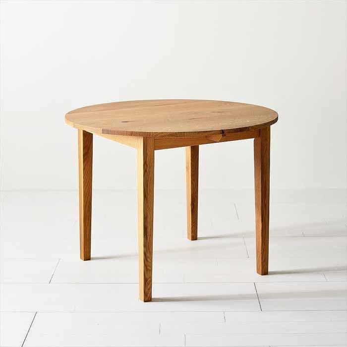 NO1ラウンドテーブル110　オーク　丸いテーブルでダイニングをカフェスペースに　オーク無垢材 円テーブル ダイニングテーブル | 家具 ファニチャー 人気 おすすめ 送料無料