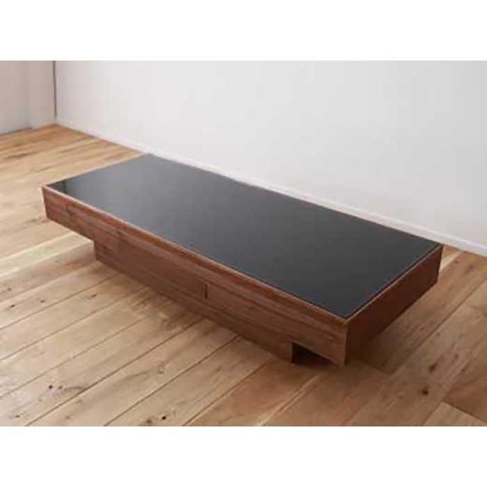 【ふるさと納税】CHOCOLAT Living Table 119 walnut (glass top) | 家具 ファニチャー 人気 おすすめ 送料無料