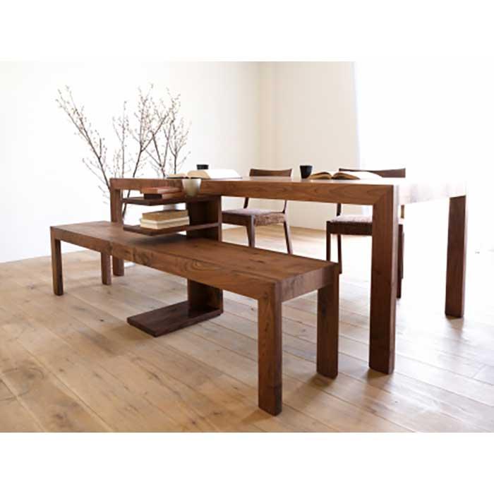 【ふるさと納税】CARAMELLA Bench wood 140 walnut | 家具 国産 天然木 無垢 インテリア 収納 ラック 本棚 おしゃれ 子供 サスティナブル 未来プロジェクト 広葉樹