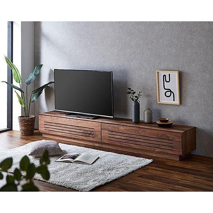 【ふるさと納税】【開梱設置】テレビ台 ルーチェ 無垢 ウォールナット 幅214-244cm TV テレビボード TV台 TVボード ローボード 家具 | 天然木...