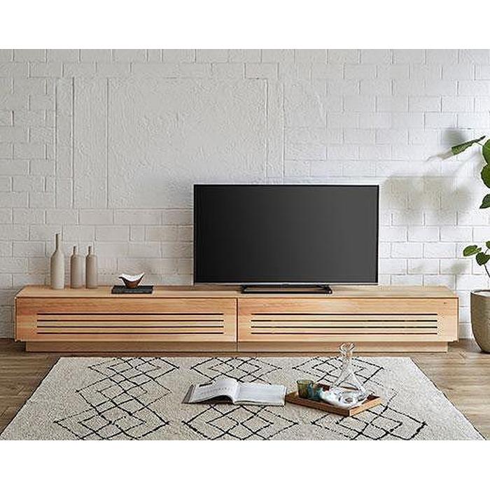 【ふるさと納税】【開梱設置】テレビ台 ルーチェ 無垢 ヒノキ 幅254-304cm TV テレビボード TV台 TVボード ローボード 家具 | 天然木 おしゃ...