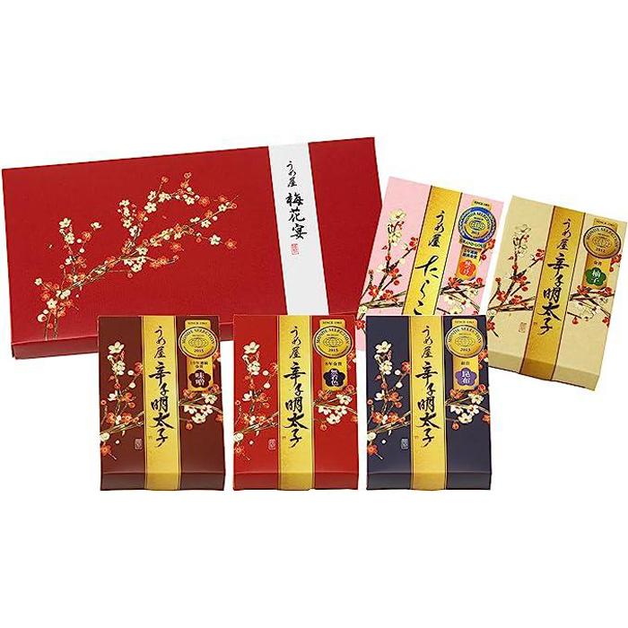 【ふるさと納税】梅花宴五味セット(明太子5種 100g×5) | 明太子 無着色 辛子明太子 詰め合わせ
