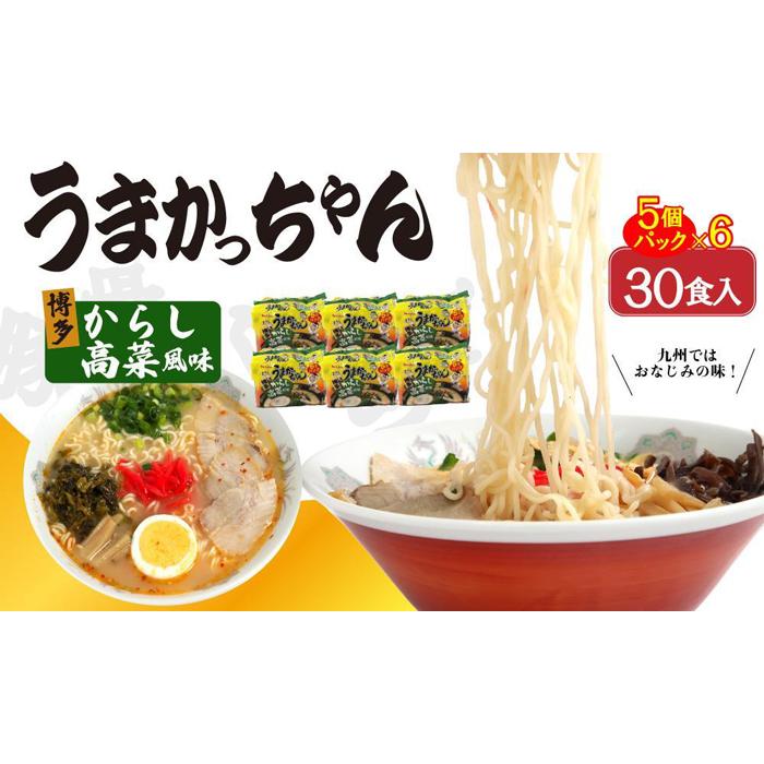 15位! 口コミ数「0件」評価「0」うまかっちゃん 博多からし高菜風味 30食セット（5袋×6）