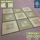 12位! 口コミ数「0件」評価「0」い草中敷きラグ DX祇園 グリーン 200x200cm | ラグ 国産 気持ちいい 薄い 薄手 和モダン 家具 インテリア 夏 消臭 抗菌 ･･･ 