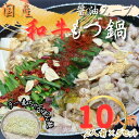 【ふるさと納税】【化粧箱入り】素材にこだわりました!厳選博多牛もつ鍋セット10人前(国産牛もつ使用)