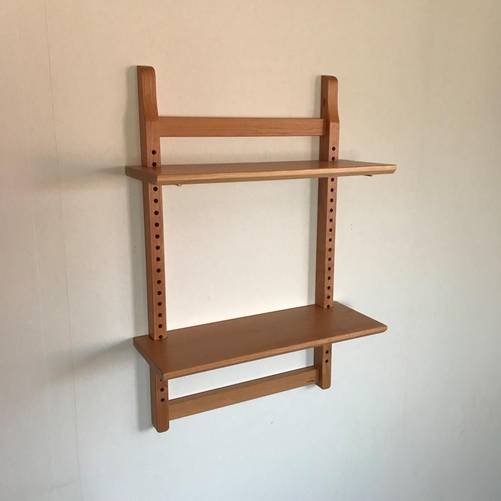 【ふるさと納税】【ウォールシェルフ・ラダー:壁に取り付ける(引っ掛ける)家具 可動棚】棚 可動棚 シェルフ ウォールシェルフ ラック ウォールラック チェリー ...