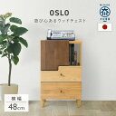 【ふるさと納税】リビングチェスト 50 LOWタイプ オスロ 天然木 魅せる収納 | 家具 ファニチャー 人気 おすすめ 送料無料