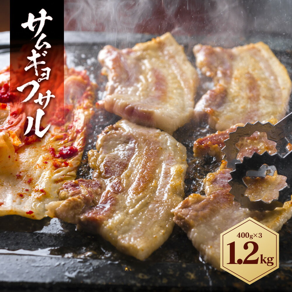 【ふるさと納税】味付き サムギョプサル 1.2kg ( 400g×3パック ) | 食品 加工食品