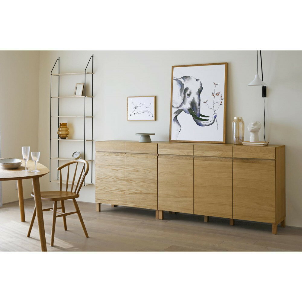 【ふるさと納税】【開梱設置】高野木工 LECCE レッチェ 90キャビネット オーク【10年保証】