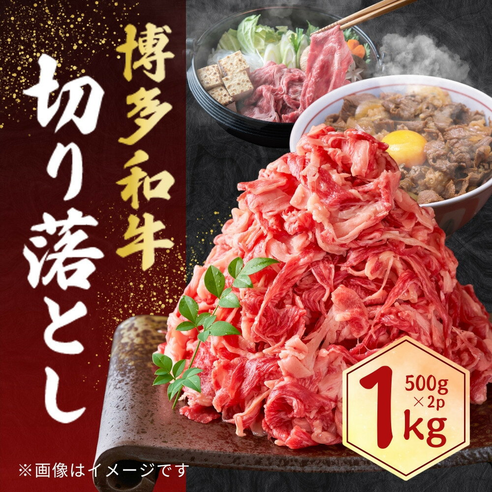 【ふるさと納税】博多和牛 切り落とし 1kg ( 500g×2パック ) | 食品 加工食品