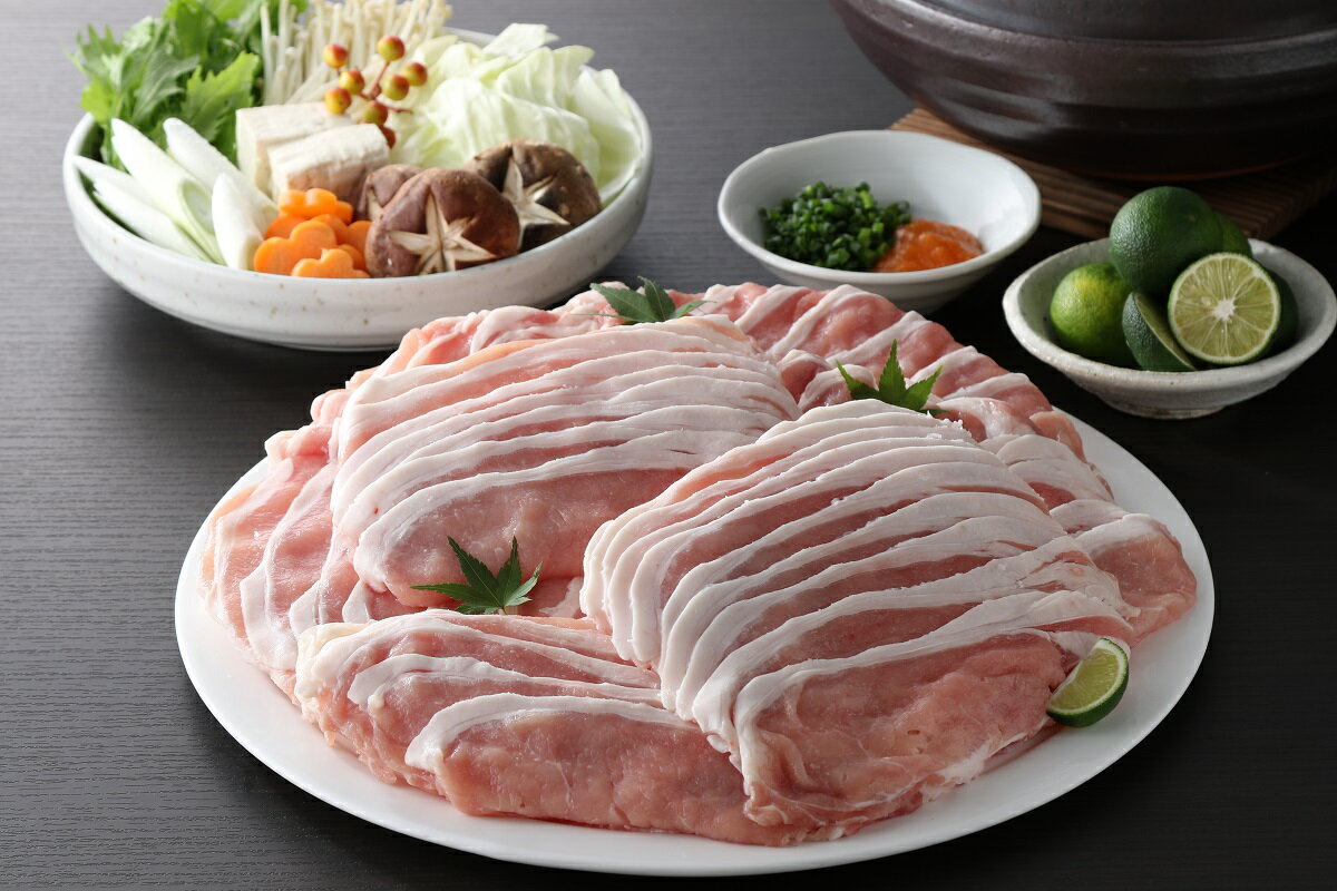 【ふるさと納税】BD-043 福岡県産　豚ロースしゃぶ　1kg　(本ロース500g×2パック)のサムネイル