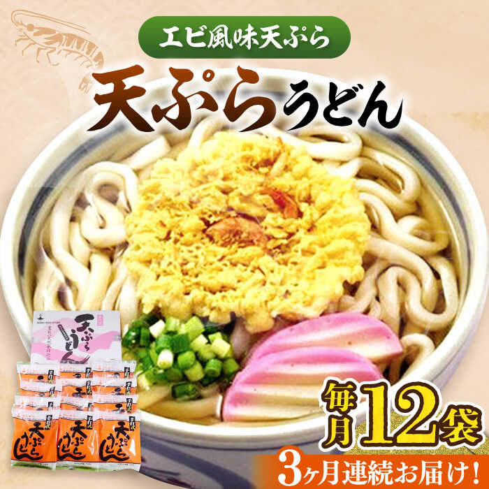 【ふるさと納税】【全3回定期便】天ぷら うどん 12食《豊前市》【富士菊】うどん 天ぷらうどん 天ぷら...