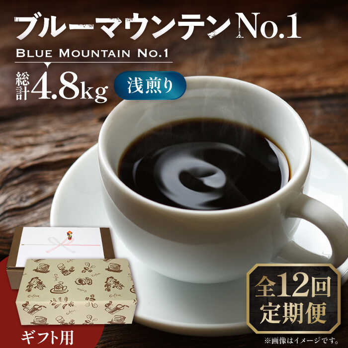 【ふるさと納税】【全12回定期便】【ギフト用】ブルーマウンテン NO.1 コーヒー 200g×2 ( 浅煎り ) 《...