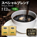 【ふるさと納税】【全12回定期便】スペシャル ブレンド コーヒー 500g×2 ( 中煎り ) 《豊前市》【稲垣珈琲】 珈琲 コーヒー 豆 粉[VAS175]