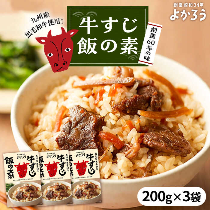 【ふるさと納税】牛すじ飯の素 セット 200g×3袋 《豊前市》【有限会社よかろう】ご飯の素 牛すじ飯[VBA009] 12000 12000円