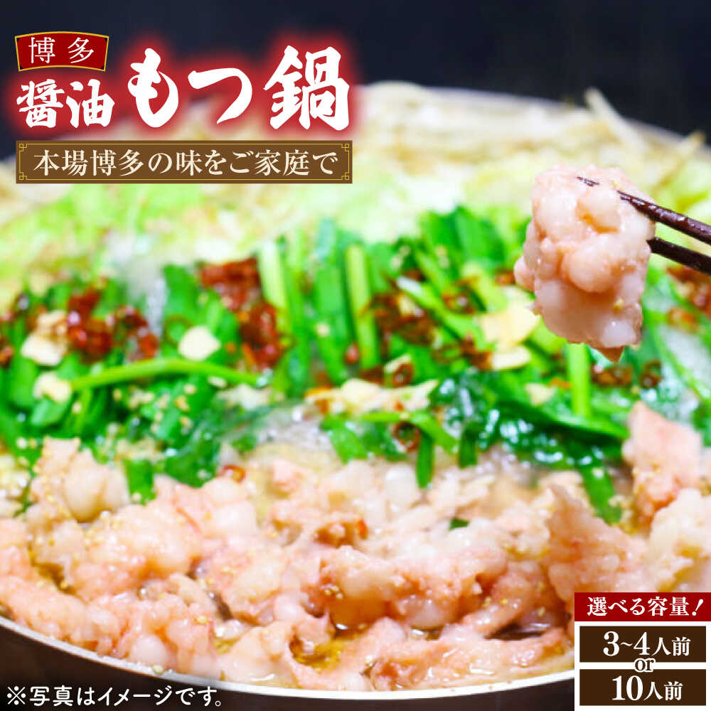 【ふるさと納税】【楽天総合ランキング1位】博多 醤油 もつ鍋 セット 3〜4人前/10人前《豊前市》【MEAT..