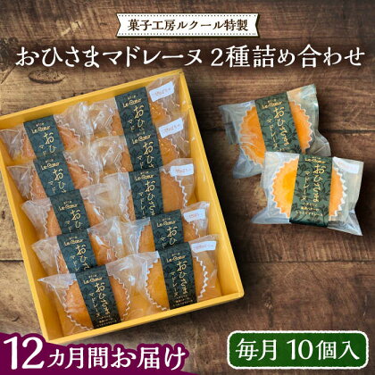 【全12回定期便】おひさまマドレーヌ 10個 詰め合わせ (おひさまマドレーヌ5個 三毛門かぼちゃマドレーヌ5個)《豊前市》【菓子工房ルクール】 お菓子 菓子 詰め合わせ 洋菓子[VBI026]