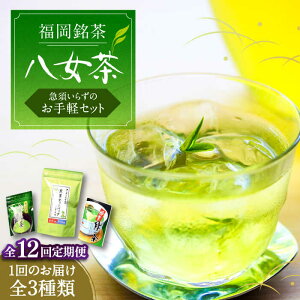 【ふるさと納税】【全12回定期便】福岡銘茶 八女茶 ティーバッグ付 急須要らずのお手軽セット（便利なチャック付）《豊前市》【株式会社マル五】[VCL128]