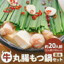 【ふるさと納税】牛丸腸もつ鍋セット(醤油)【082-0002】
