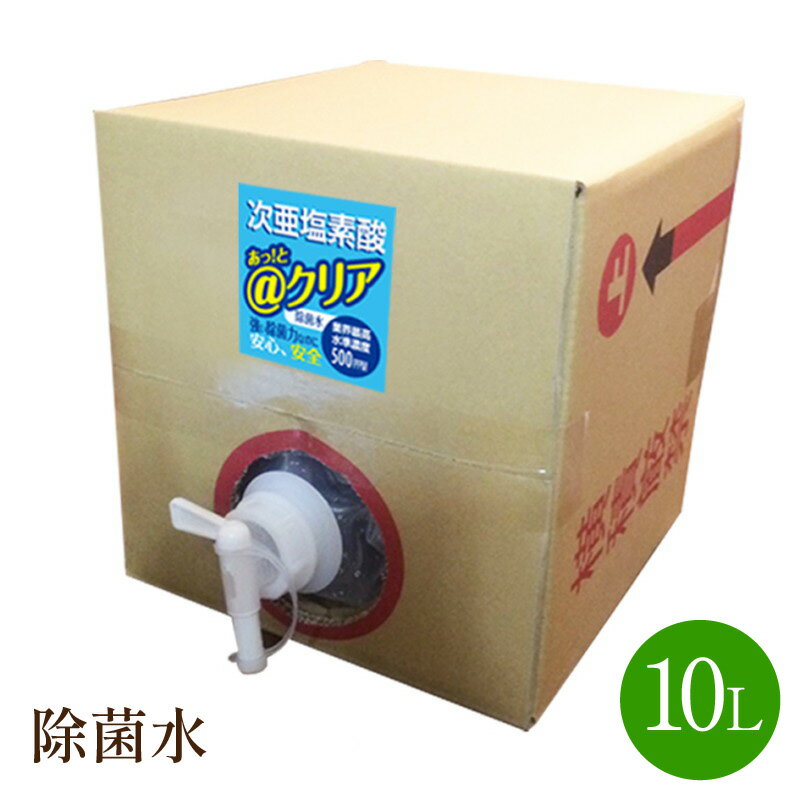 1位! 口コミ数「0件」評価「0」除菌水10L 除菌 消臭 感染予防 微酸性水 次亜塩素酸 除菌水 10リットル 無害 安全 送料無料 【018-0002】