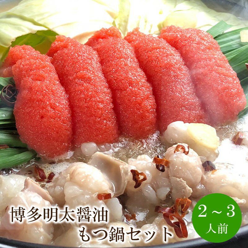 博多明太醤油もつ鍋セット 2〜3人前【059-0071】