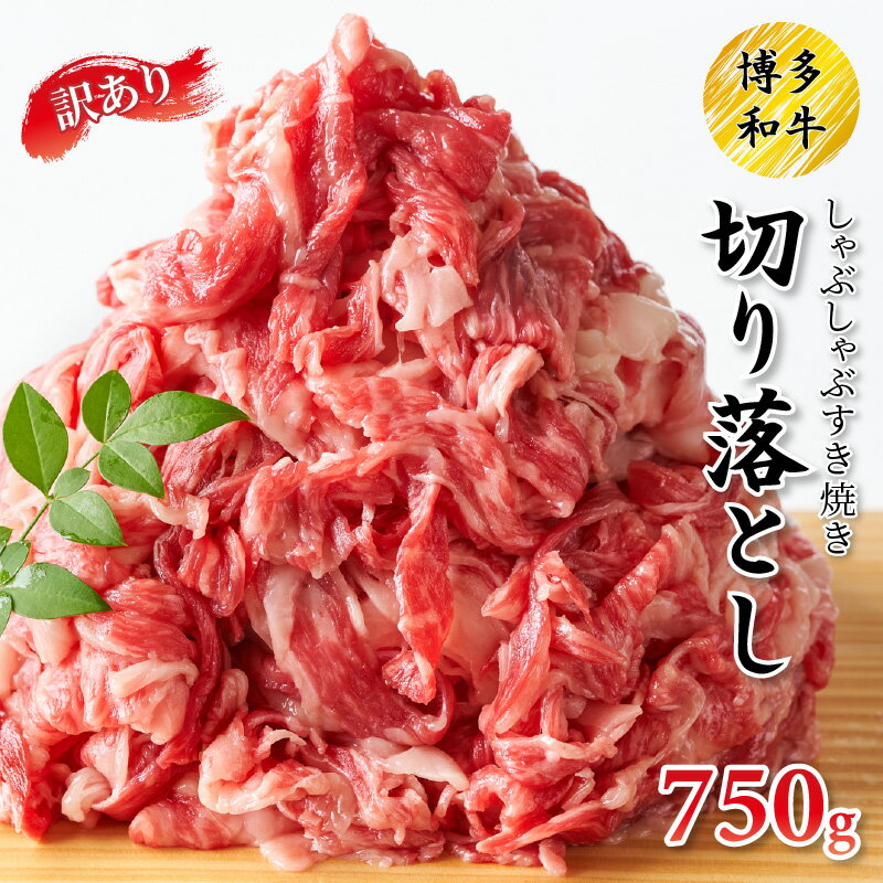 訳あり!博多和牛しゃぶしゃぶすき焼き750gセット 肉 にく 牛肉 国産 黒毛和牛 和牛 ロース バラ すきやき 訳あり わけあり 送料無料 ふるさと納税 牛肉 切り落とし ふるさと納税 和牛 切り落とし[014-0019]