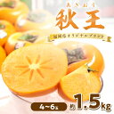 【ふるさと納税】秋王(あきおう) 柿 約1.5kg箱(4-6玉)【011-0067】