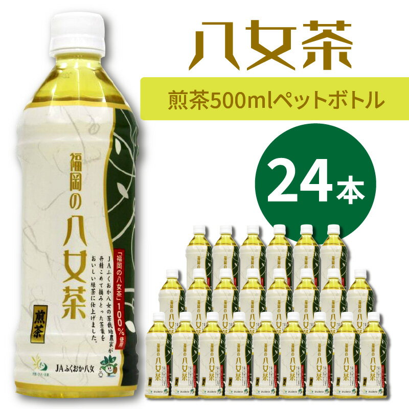 八女茶 煎茶ペットボトル 500ml×24本[015-0004]