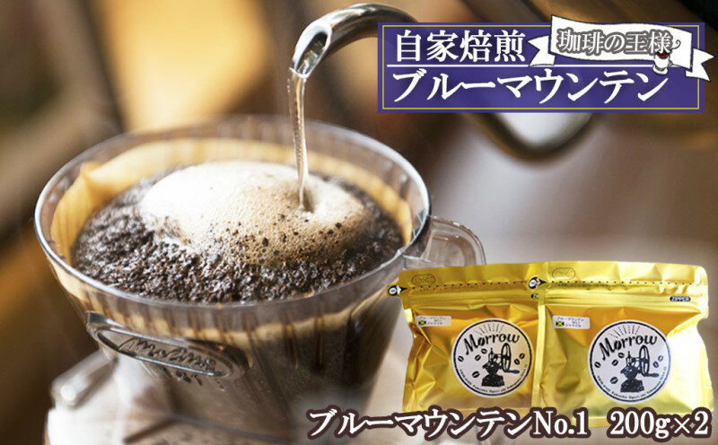 コーヒー 自家焙煎 Morrow珈琲 “コーヒーの王様" ブルーマウンテン ストレート 200g×2 珈琲 [小郡市]