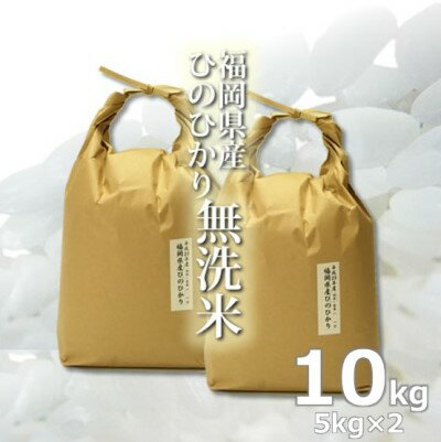 【ふるさと納税】無洗米 10kg 福岡県産 ひのひかり 米　