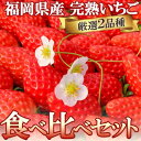 【ふるさと納税】いちご ギフトに最適 いただきいちご園の食べ比べ セット 厳選 2品種 化粧箱入り 果物 デザート イチゴ 苺 お届け:2026年1月1日〜5月...