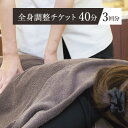 【ふるさと納税】チケット 全身調整 40分 3回分 整体 骨盤 矯正