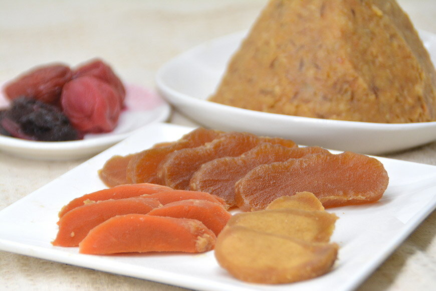 【ふるさと納税】手作り無添加みそ、梅干し、みそ漬